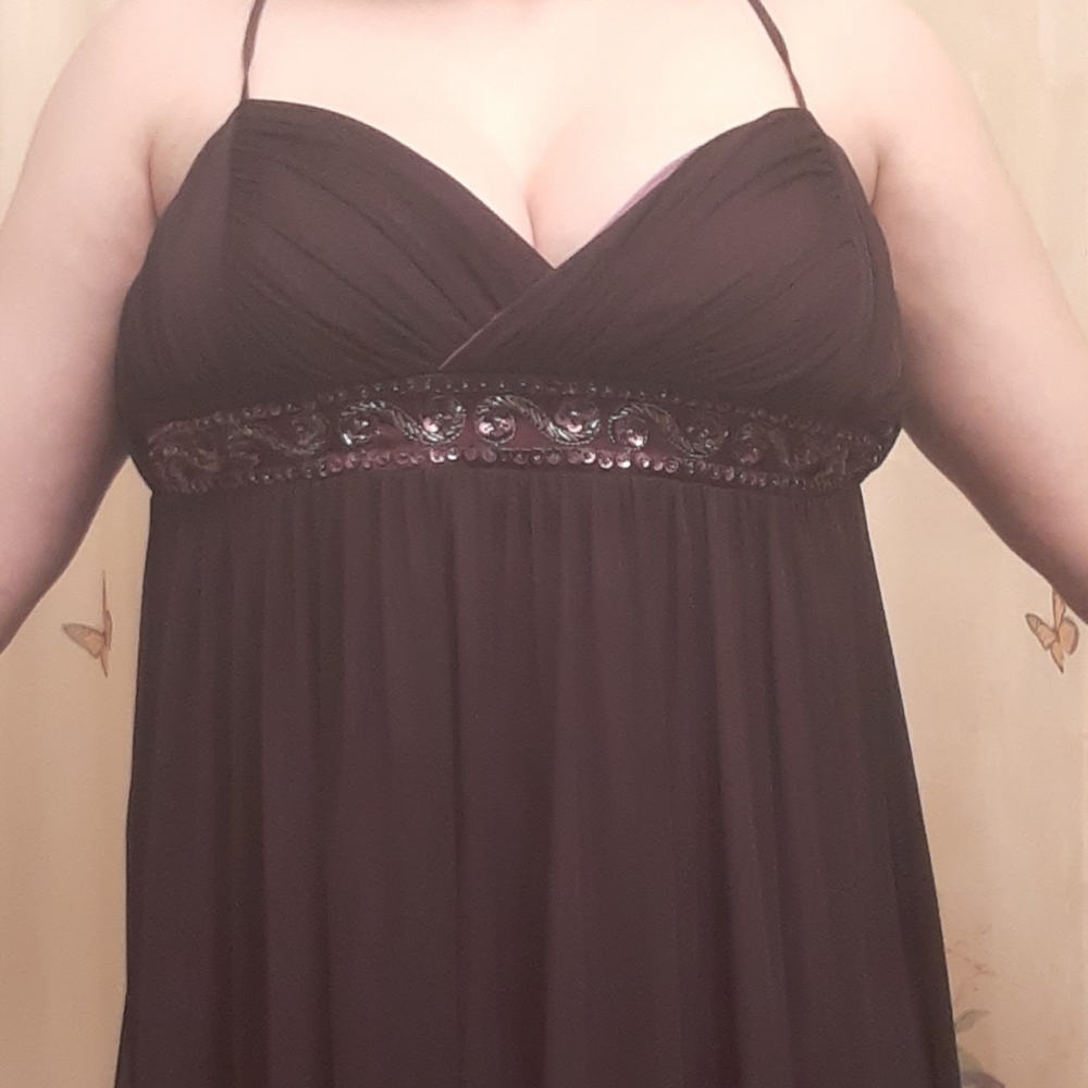 Purple Knee Length Dress